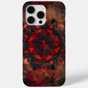 Coque iPhone 15 Pro Max Mandala foncé - Cadeau gothique Boho