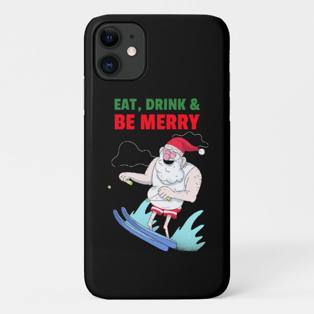 Coques Case-Mate iPhone Manger, Boire & Joyeux Noël (Dos)