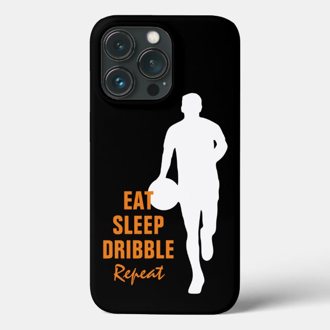 Coques Case-Mate iPhone Manger Dormir Dribbler Répéter silhouette de baske (Verso)