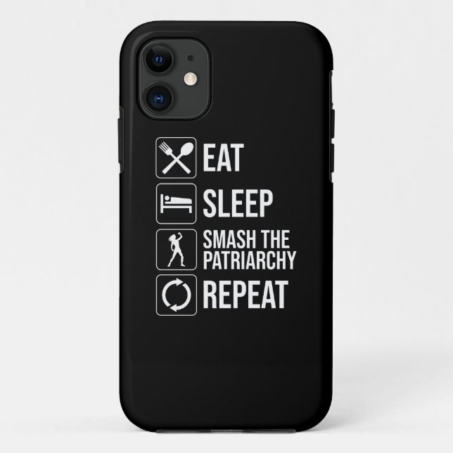 Coques Case-Mate iPhone Manger. Dormir. Smash Le Patriarcat. Recommencer (Dos)