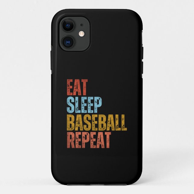 COQUES Case-Mate iPhone MANGER SOMMEIL BASEBALL RÉPÉTER (Dos)