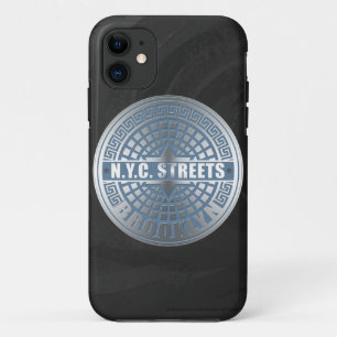 Coques Pour iPhone Manhole Cover Brooklyn Blue