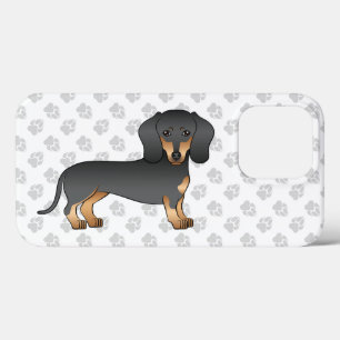 Case-Mate iPhone Case Manteau court noir et tan Dachshund mignon chien e