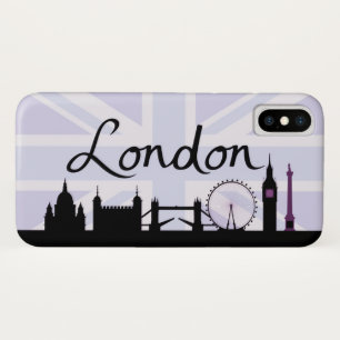 Coque Case-Mate Pour iPhone Manuscrit de Londres sur le ciel d'Union Jack et