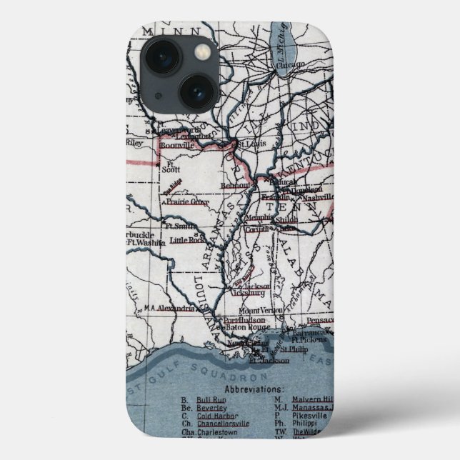 COQUES Case-Mate iPhone MAP : GUERRE CIVILE, 1861 (Verso)