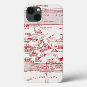 iPhone 13 Case MAP : MANHATTAN, c1935
