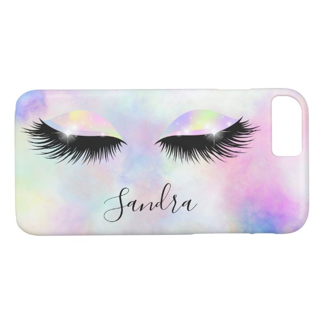 Coques Case-Mate iPhone maquillage artiste licorne lashes yeux (Dos (Horizontal))