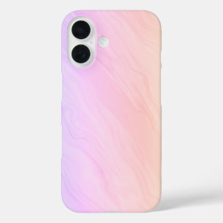 Coque Pour iPhone 16 Marble Luxe - violet et rose