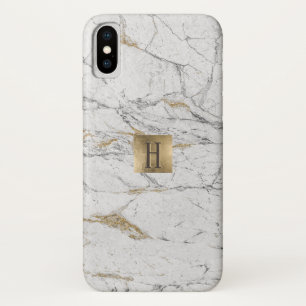 Etui iPhone Case-Mate Marbre à la mode d'or blanc d'étiquette d'or de