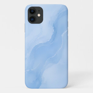 Case-Mate iPhone Case Marbre Abstrait Bleu Clair Motif