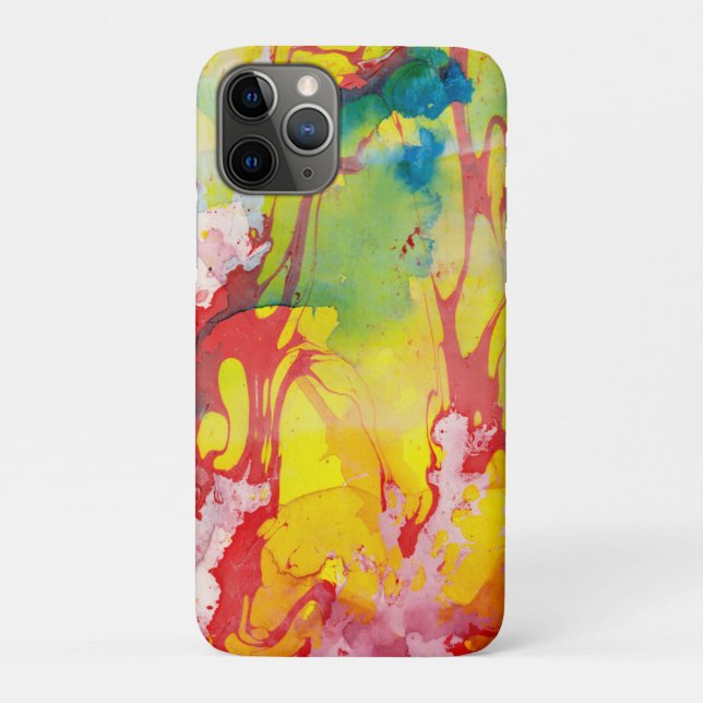Coques Case-Mate iPhone Marbre Abstrait moderne tendance look rose rouge j (Dos)