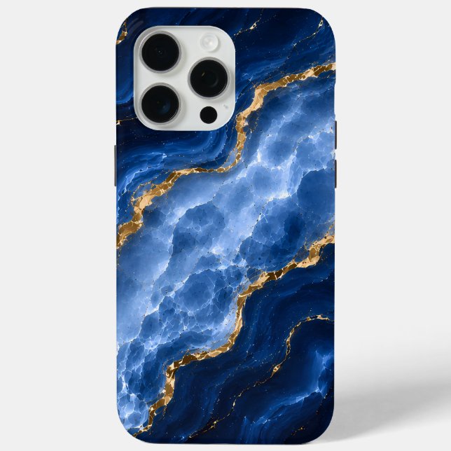 Coques Case-Mate iPhone Marbre Agate Saphir Luxueux (Verso)