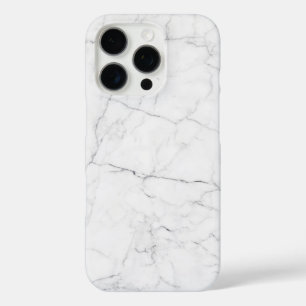 Coques iPhone 16 Pro Marbre Blanc Élégant