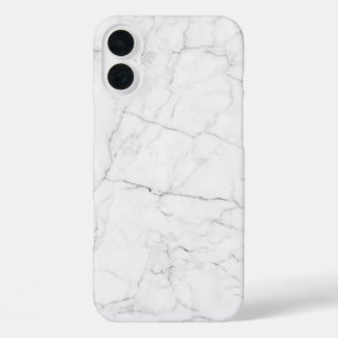Coques iPhone 16 Plus Marbre Blanc Élégant