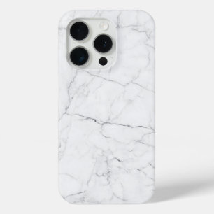 Coque iPhone 15 Pro Marbre blanc élégant 