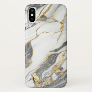 Case-Mate iPhone Case Marbre blanc et or élégant