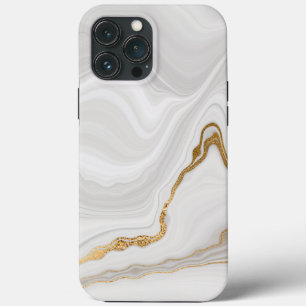 Case-Mate iPhone Case Marbre blanc et or élégant