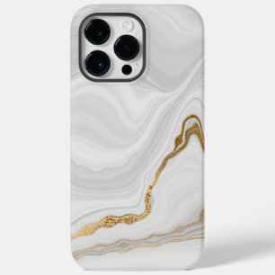 Coque Pour Pour iPhone 14 Pro Max Marbre blanc et or élégant