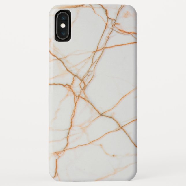 Coques Case-Mate iPhone Marbre Blanc Et Orange (Dos)