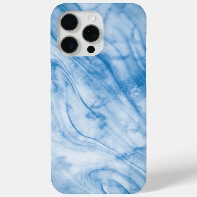 Coques Case-Mate iPhone Marbre Bleu Élégant  (Verso)