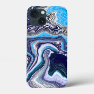 Case-Mate iPhone Case Marbre bleu Fluide Art