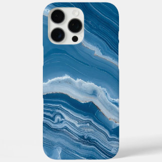 Coques iPhone 16 Pro Max Marbre Bleu Poussiéreux en Pierre Moderne