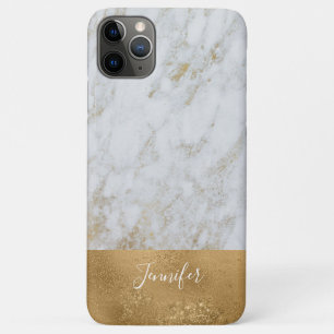 Case-Mate iPhone Case Marbre brillant blanc doré