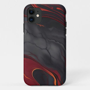 Case-Mate iPhone Case Marbre de la lave bordeaux