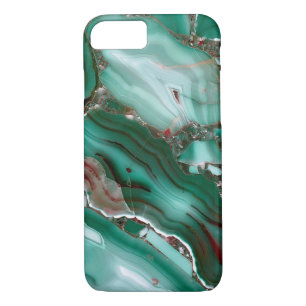 Etui iPhone Case-Mate Marbre de luxe Malachite Gemstone Agate