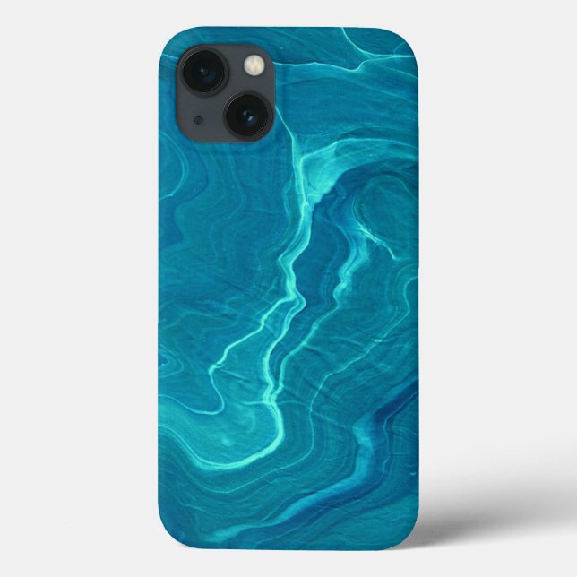 Coques Case-Mate iPhone Marbre de marbre vert de mer (Verso)