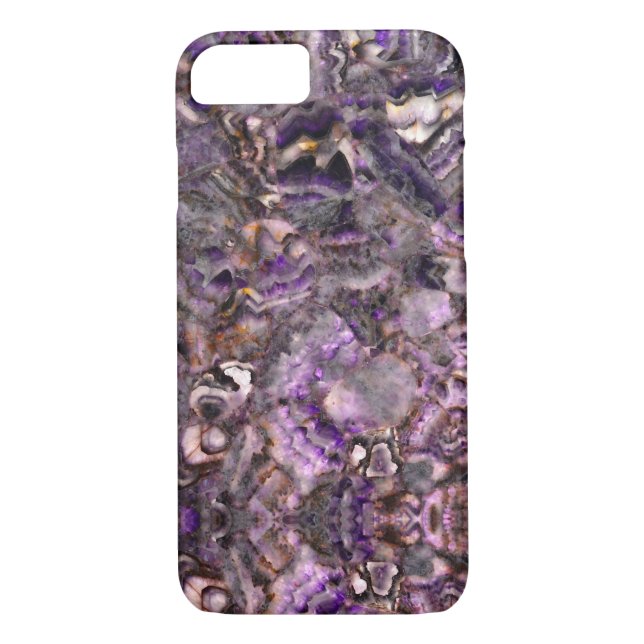 Coques Case-Mate iPhone marbre de quartz Abstrait améthyste (Dos)