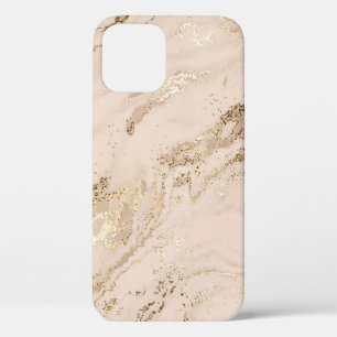 Case-Mate iPhone Case Marbre doré Abstrait avec vagues de parties scinti