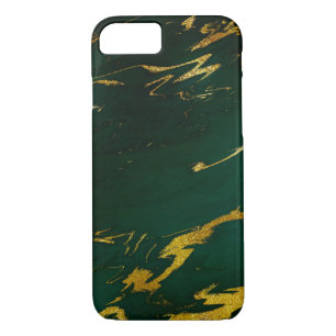 Coques Pour iPhone Marbre en pierre Emerald Or Black iPhone Samsung