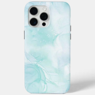 Coque iPhone 15 Pro Max Marbre moderne bleu clair