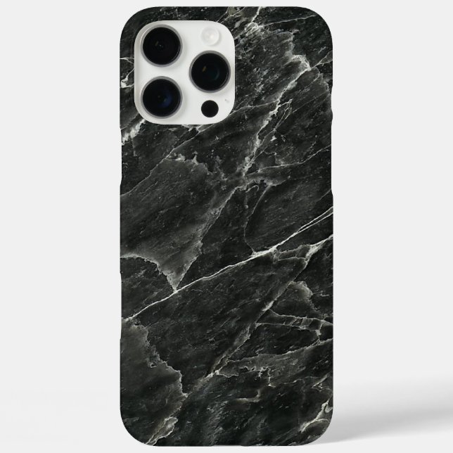 Coques Case-Mate iPhone Marbre noir classique (Verso)