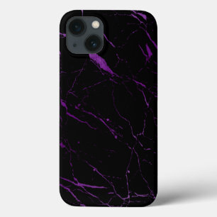 Case-Mate iPhone Case Marbre noir et violet de luxe
