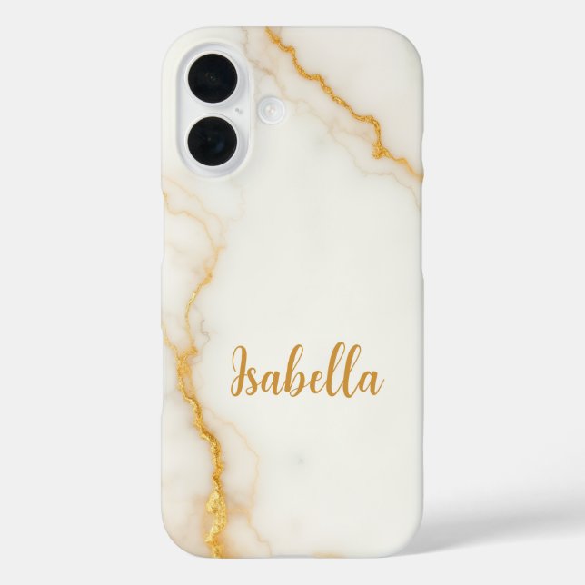 Coques Case-Mate iPhone Marbre Pailleté Or Chic (Verso)