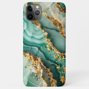 Case-Mate iPhone Case Marbre vert et or élégant