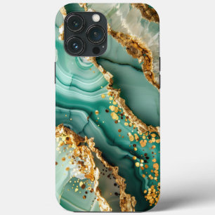 Case-Mate iPhone Case Marbre Vert Et Or Élégant