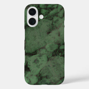 Coque Pour iPhone 16 Marbre vert foncé