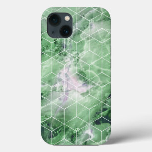 Case-Mate iPhone Case Marbre vert géométrique