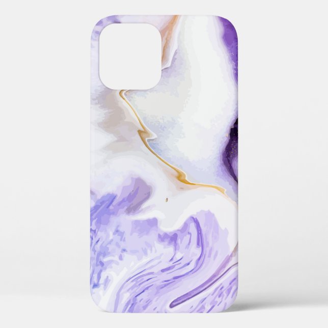 Coques Case-Mate iPhone marbre violet Abstrait (Verso)