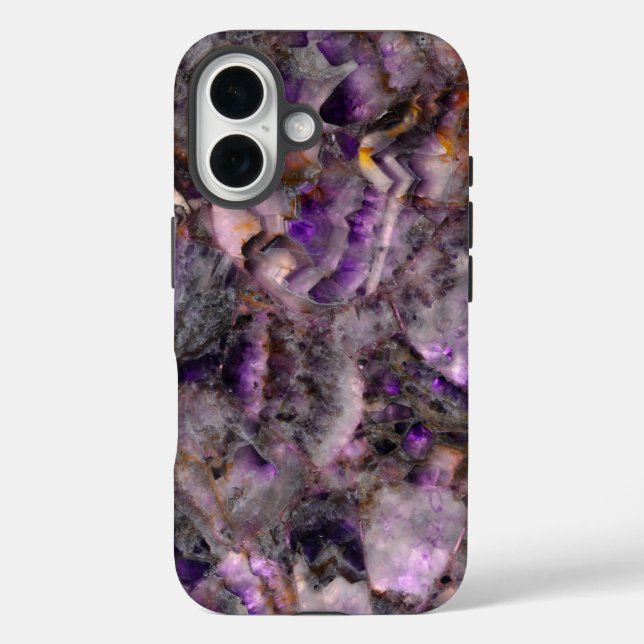 Coques Case-Mate iPhone Marbre violet de granit violet de pierre classique (Verso)