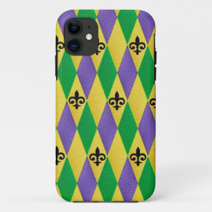Coques Pour iPhone Mardi Gras Arlequin Fleur De Lis