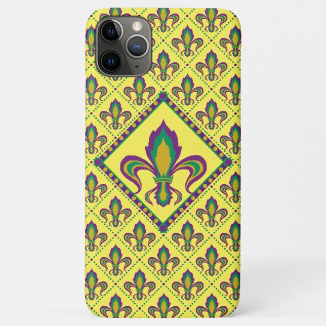 Coques Case-Mate iPhone Mardi Gras Fleur De Lis (Dos)