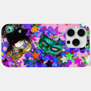 Coque iPhone 15 Pro Max MARDI GRAS MASQUERADE BALL MASK confetti