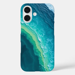 Coque Pour iPhone 16 Marées Turquoise : Une fuite Tropicale
