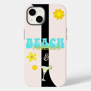 Coque Pour iPhone 14 Margarita Beach Friends Retro Floral