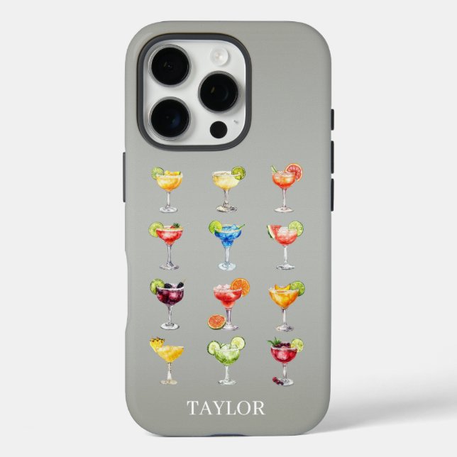 Coques Case-Mate iPhone Margarita N'importe Monogrammé (Verso)
