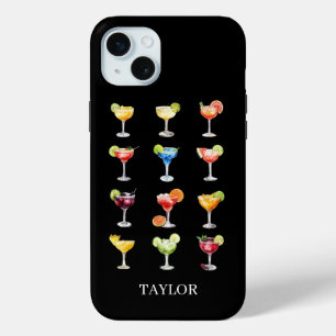 Coque iPhone 15 Mini Margaritas pour tous Monogramme